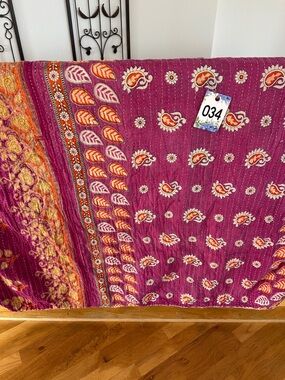 K34 Gorgeous Twin Reversible Kantha Quilt